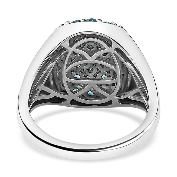 Neon Apatit Ring, 925 Silber platiniert, (Gr&ouml;&szlig;e 18.00) ca. 1.42 ct image number 6