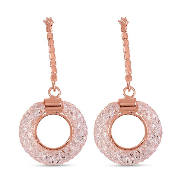 Weißer Kristall Ohrringe Reines Messing image number 5