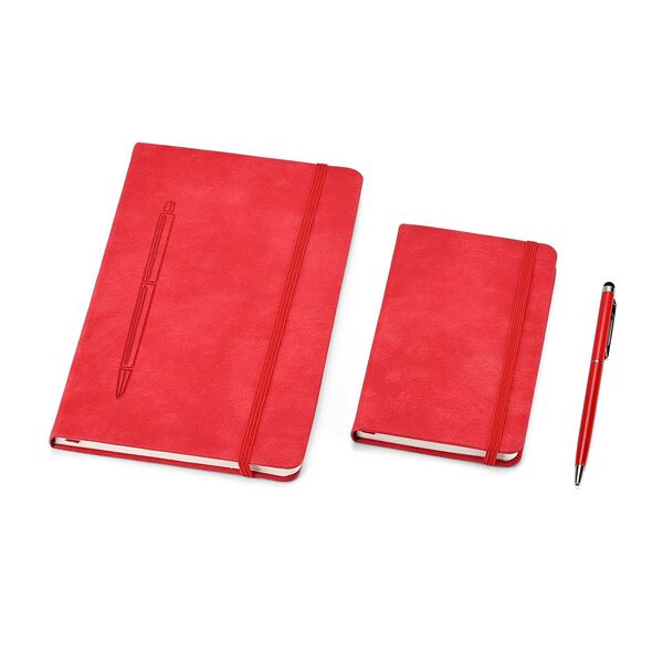 LIVMORE 3er Set Notizbuch A6 und A5 mit Stift 22.8 x 22.2 x 4 cm Pink image number 0