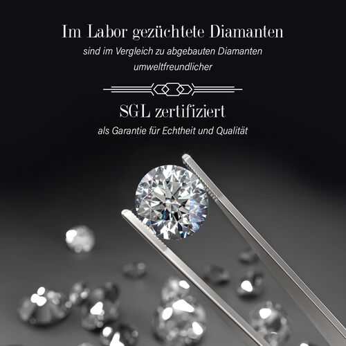 LUXURIANT DIAMOND- SGL zertifizierte VS-EF Labor Diamant-Ohrringe in 585 Gelbgold - 1 ct. image number 9