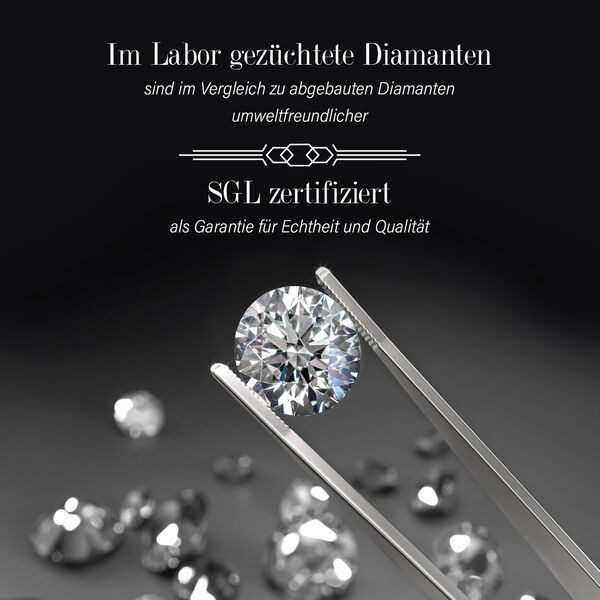 LUXURIANT SGL zertifizierte VS-EF Labor Diamant-Ohrringe in 585 Gelbgold - 1 ct. image number 9