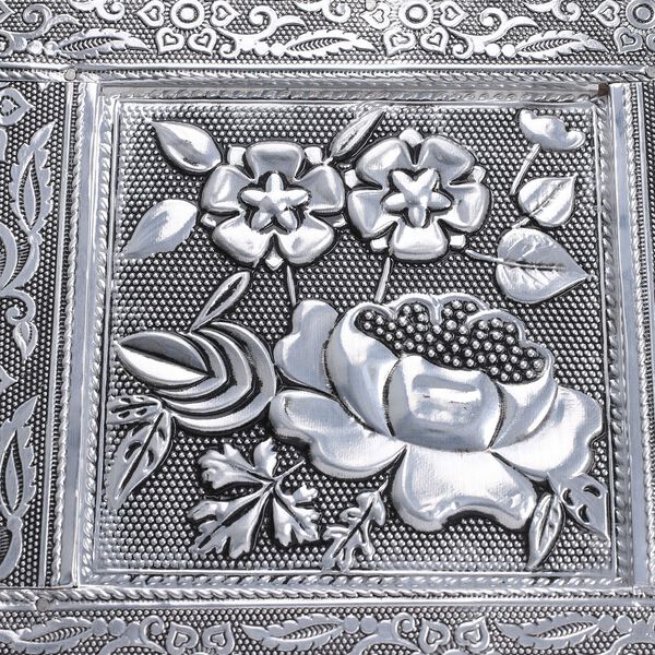 3D Handgefertigte Aufbewahrungsschatulle aus Aluminium, 21x16x6,5 cm, Blume image number 6