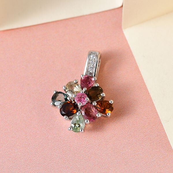 Mehrfach-Turmalin und Zirkon Anh&auml;nger image number 3