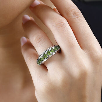 Peridot Zirkonia Ring Nickelfreies Messing platiniert (Gr&ouml;&szlig;e 20.00)