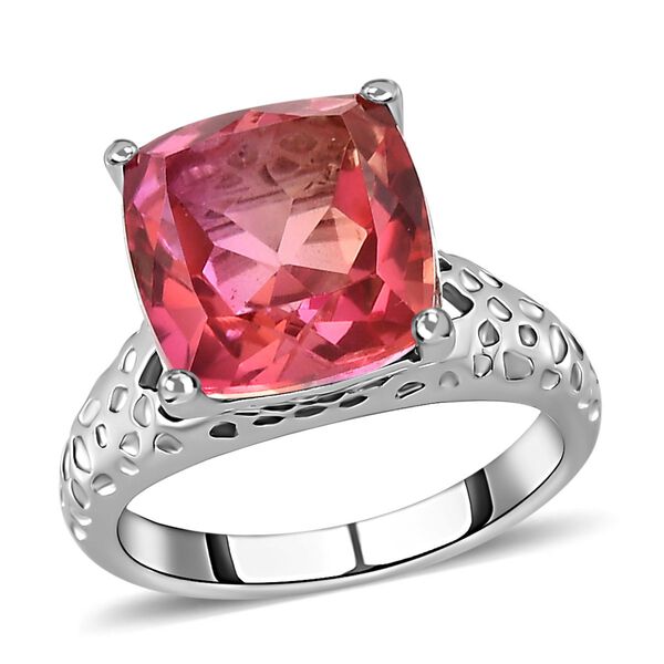 Sunset Quarz Triplette Ring, Edelstahl, (Gr&ouml;&szlig;e 16.00), ca. 4.85 ct image number 3