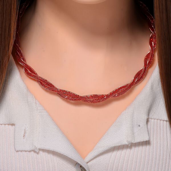 Rote Kristall 50+5cm Halskette image number 1