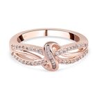Natürlicher, rosa Diamant-Ring. 925 Silber Roségold Vermeil  ca. 0,25 ct image number 0
