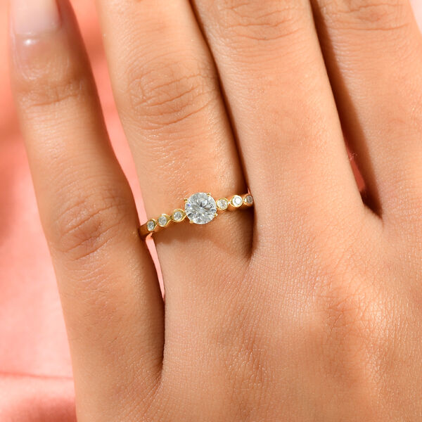 88 Facetten Moissanit Ring image number 3