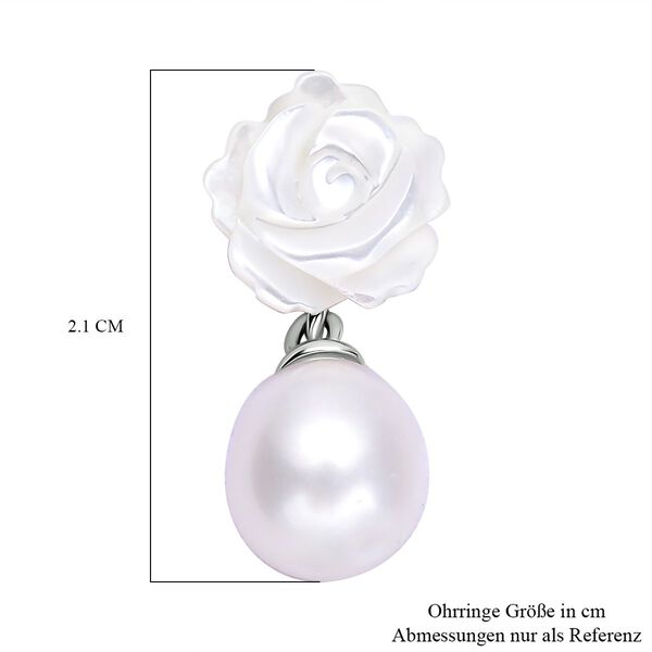 Jardin Kollektion - S&uuml;&szlig;wasserperlen und wei&szlig;e Perlmutt-Ohrringe image number 5