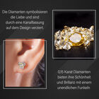 Liebesknoten gelbe Diamant-Ohrstecker - 0,15 ct. image number 7