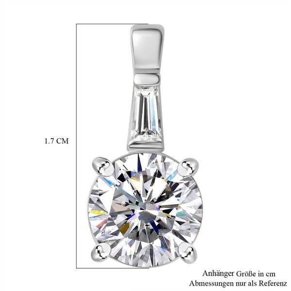 Moissanit Anh&auml;nger, 925 Silber rhodiniert - 1,84 ct. image number 6
