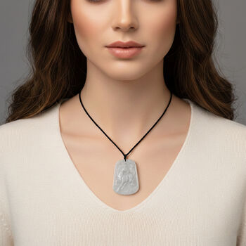 Flexible wei&szlig;e Jade Halskette - 100 ct.