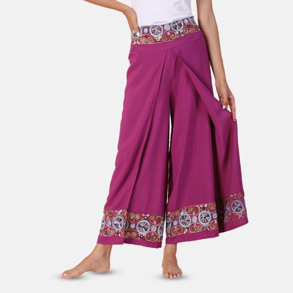 LA MAREY - bedruckte Sommerhose, violett, 38-42 image number 6