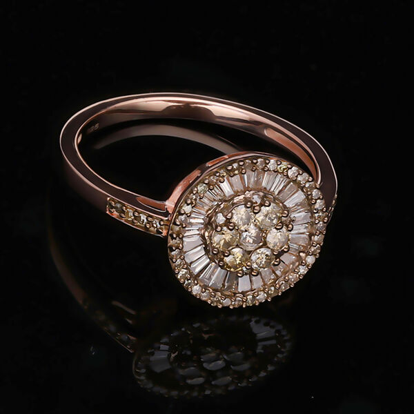 Nat&uuml;rlicher Champagner-Diamant-Ring - 1 ct. image number 2