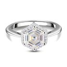 Moissanit Ring, 925 Silber rhodiniert (Gr&ouml;&szlig;e 18.00) ca. 2.65 ct