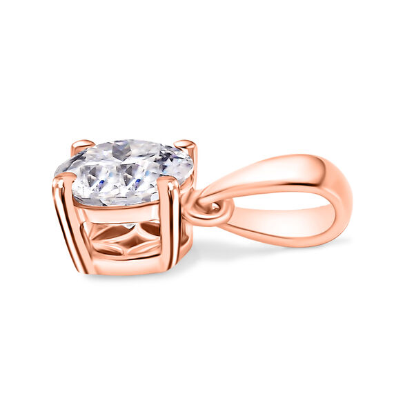 D'Joy 120 Facetten Moissanit Anh&auml;nger 925 Silber ros&eacute;vergoldet ca. 0.78 ct image number 3