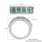 Grandidierit und Zirkon Ring 925 Silber platiniert (Größe 16.00) ca. 1,85 ct image number 6