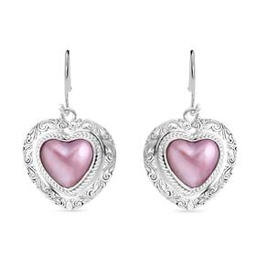 Royal Bali - Rosa Mabe Perle Ohrringe 925 Silber