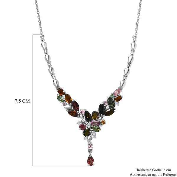 Multi Turmalin und Zirkon 45cm Halskette - 5,47 ct. image number 6