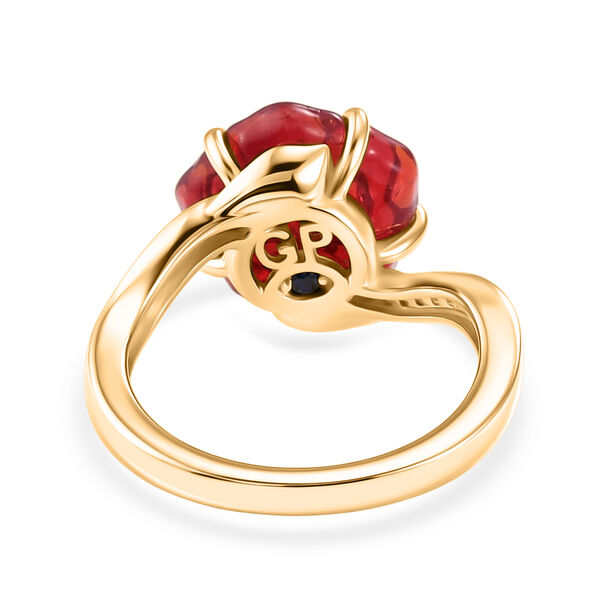 GP Whispers of Murano Kollektion - Kanchanaburi Blauer Saphir Ring 925 Silber 750 Gelbgold vermeil (Gr&ouml;&szlig;e 17.00) 4.06 ct image number 5