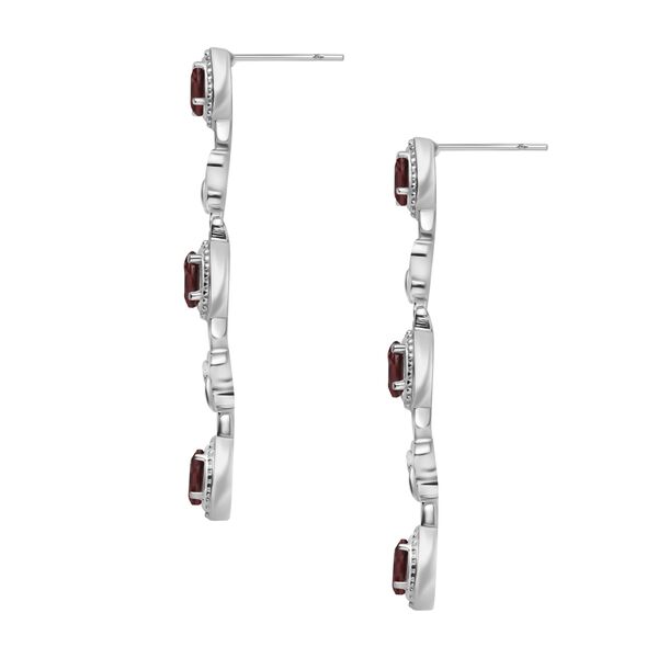 Rote Granat Ohrringe - 3,34 ct. image number 4