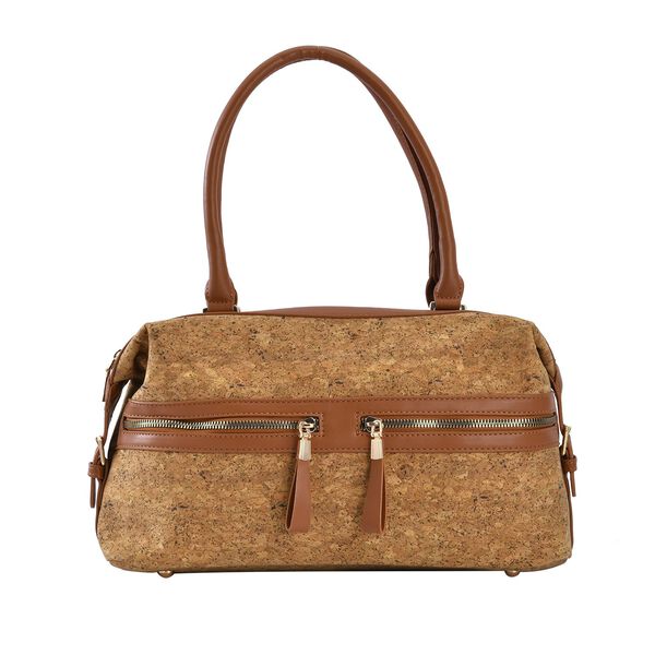 Handtasche aus Kork mit RFID-Schutz, Natur image number 0