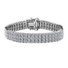 Moissanit Armband, ca. 18 cm, 925 Silber platiniert, ca. 14.99 ct