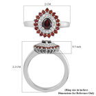 Anthill Granat und Zirkon Halo Ring 925 Silber platiniert  ca. 0,99 ct image number 6
