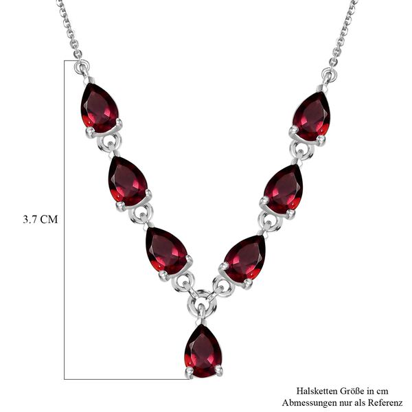 Rote Granat-Halskette,45 cm - 3,64 ct. image number 6