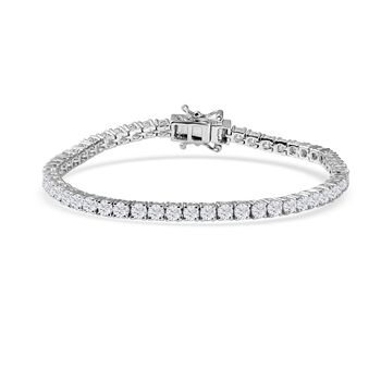 Moissanit Armband ca. 18 cm 925 Silber rhodiniert ca. 5.46 ct