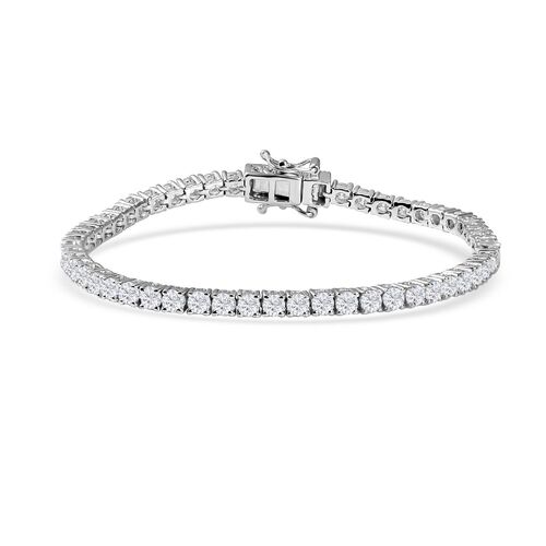 Moissanit Armband ca. 18 cm 925 Silber rhodiniert ca. 5.46 ct image number 0