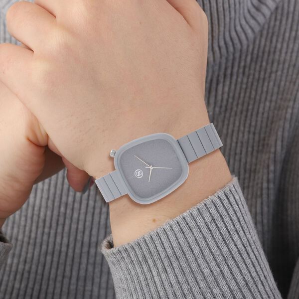 Strada - Japanisches Uhrwerk, Edelstahl-Zifferblatt & Metall-Armband, 23 cm, grau image number 3