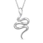 LUXURIANT DIAMOND - Lab Grown Diamant SI-GH Anhänger mit Kette, 925 Silber rhodiniert ca. 0.15 ct