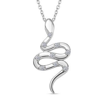 LUXURIANT DIAMOND - Lab Grown Diamant SI-GH Anh&auml;nger mit Kette, 925 Silber rhodiniert ca. 0.15 ct