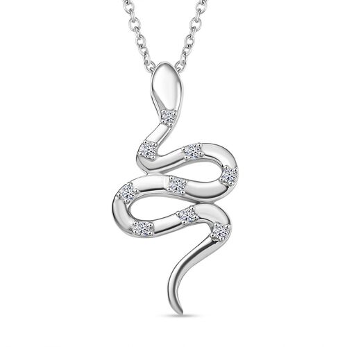 LUXURIANT DIAMOND - Lab Grown Diamant SI-GH Anhänger mit Kette, 925 Silber rhodiniert ca. 0.15 ct image number 0