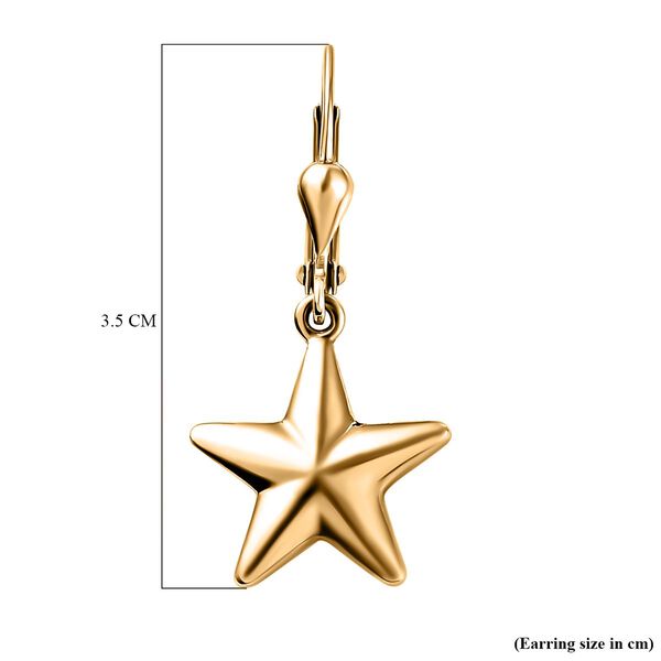 Stern Ohrringe 925 Silber vergoldet image number 7
