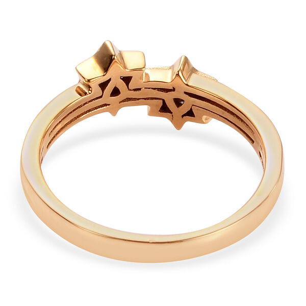 Diamant Sterne Ring 925 Silber 585 Vergoldet image number 6