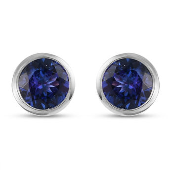 RHAPSODY - AAAA Tansanit Ohrstecker, 950 Platin ca. 1.69 ct