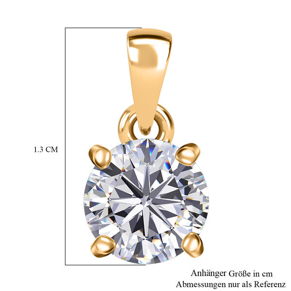 J Francis gefertigt mit SWAROVSKI Zirkonia Anh&auml;nger 925 Silber 750 Gelb Vergoldet image number 6