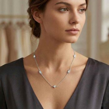 LUXURIANT DIAMOND - Lab Grown Diamant SI-GH Halskette ca. 45 cm 925 Silber Rhodiniert ca. 0,50 ct.