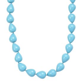 Sleeping Beauty Farbe Muschelkernperle Halskette ca. 50 cm Reiner Edelstahl Standard