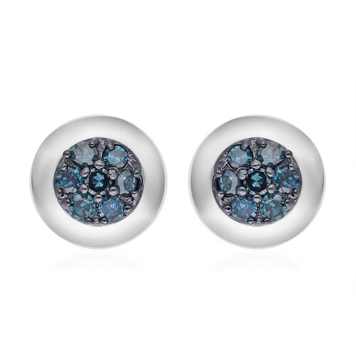 Blaue Diamant-Ohrstecker - 0,25 ct. image number 0