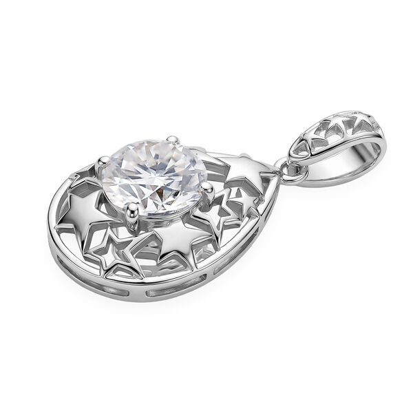 D'Joy Moissanit Anh&auml;nger 925 Silber Platiniert ca. 1.20 ct image number 3