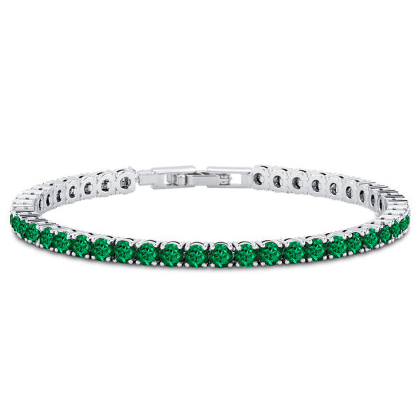 Gr&uuml;nes Zirkonia Armband, 19cm