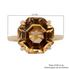 Citrin Solitär Ring 925 Silber Gelbgold Vergoldet image number 4