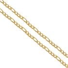 Goldfarbene Edelstahl Figaro-Halskette, ca. 49.5 cm, ca. 10,00g image number 3