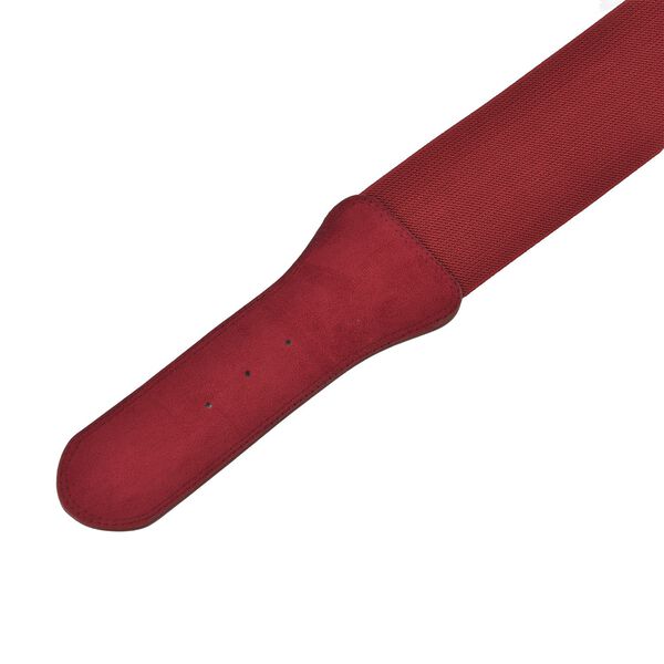 Stretchg&uuml;rtel mit Schnalle aus Kunstwildleder, rot image number 4