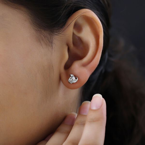 Lustro Stella - Wei&szlig;e Zirkonia Ohrringe, 925 Silber platiniert ca. 4.68 ct image number 2