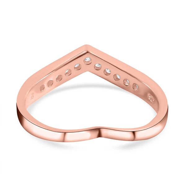 LUSTRO STELLA - Wei&szlig;er Zirkonia-Ring, 925 Silber ros&eacute;vergoldet - 0,18 ct. image number 3