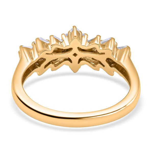 Moissanit Ballerina Ring, 925 Silber mit 750 Gelbgold Vermeil - 1,12 ct. image number 8